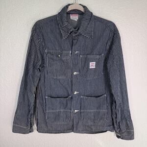 Pointer Brand Jacket Mens Small Hickory Stripe Chore Coat Workwear Made In USA